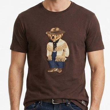 Premium Men’s Brown Bear Graphic T-Shirt Stylish Casual Round Neck Tee