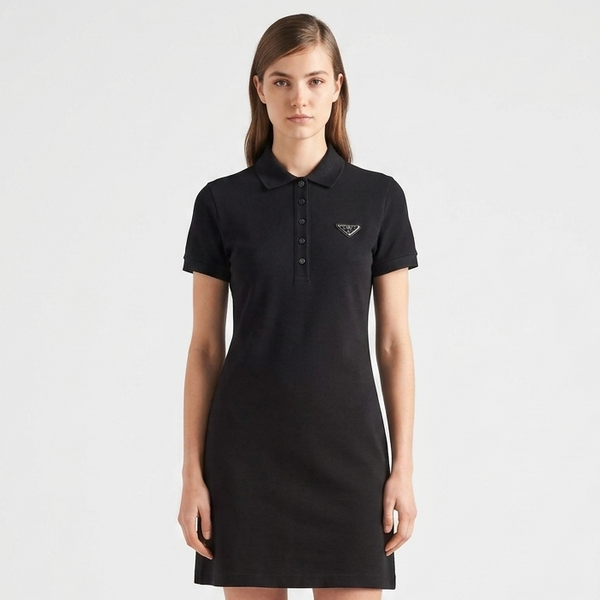 Elegant Branded  Black Polo Dress for Women