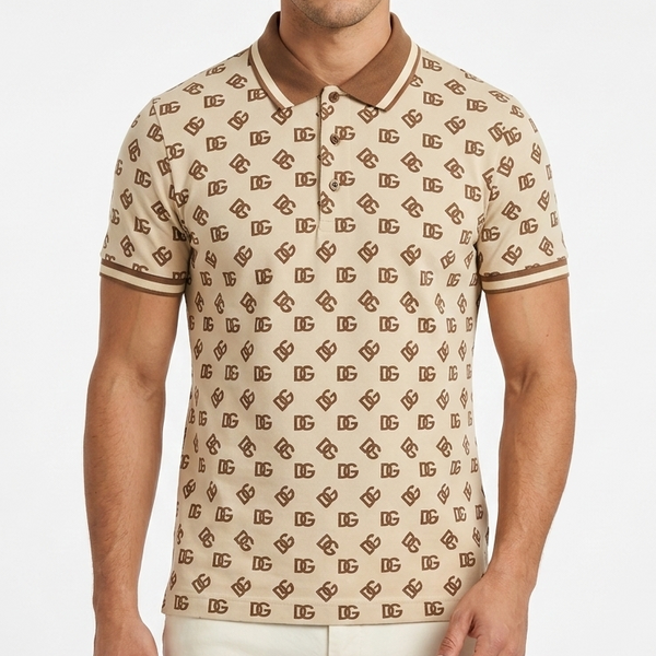 Premium Designer Monogram Polo T-Shirt For Men