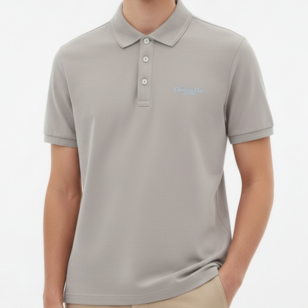 Premium Classic Fit  Grey Polo T-Shirt