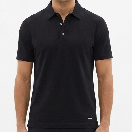 Classic Black Premium Polo T-Shirt for Men