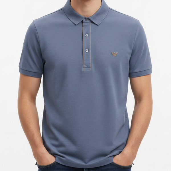 Men’s Premium Blue Polo T-Shirt Smart Casual Comfort