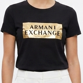 Women's Premium Brand Logo Round Neck Half Sleeve T-Shirt