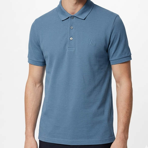 Men’s Premium Sky Blue Polo T-Shirt with Embroidered Logo