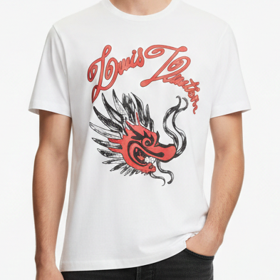Premium  Dragon Face Drop Shoulder Tee