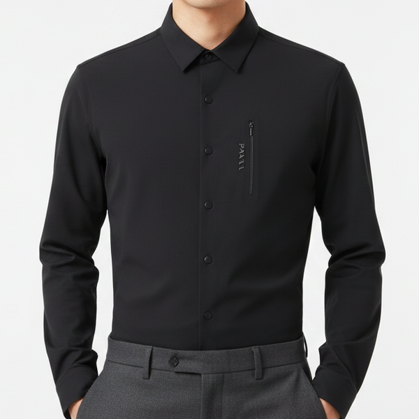 Luxury Black Designer Shirt Modern Minimalist Elegance