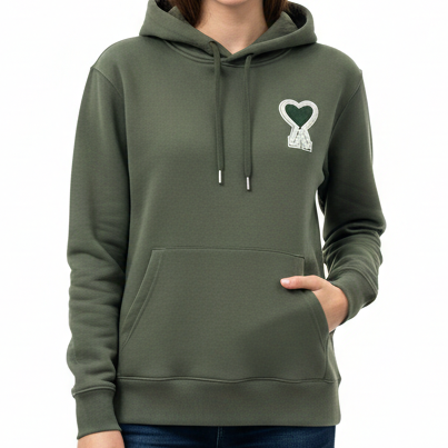 Exclusive  Heart Logo Hoodie Soft & Stylish Casual Wear  For Woman