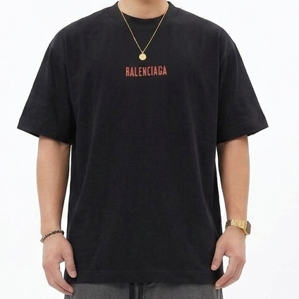Trendy Black  Embroidered Logo Oversize T-Shirt