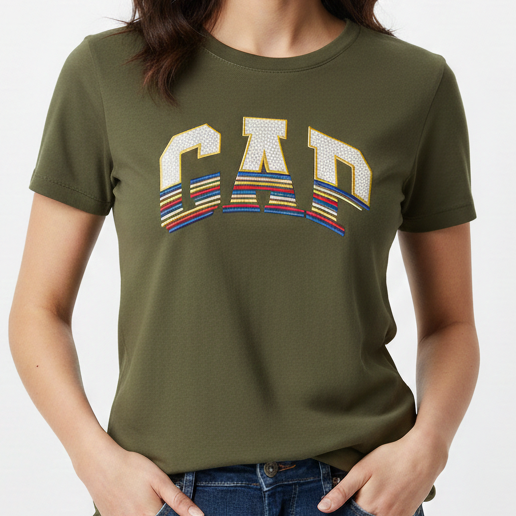 Women’s Classic Logo Print T-Shirt Comfortable Everyday Casual Wear