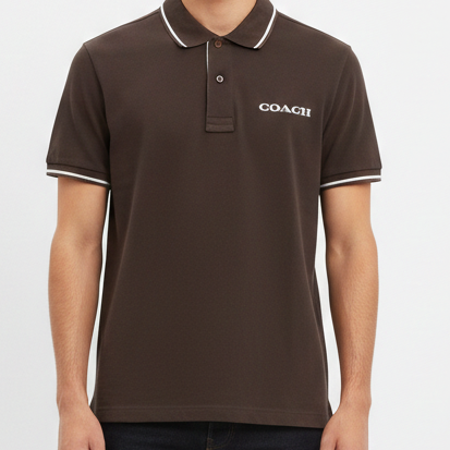 Branded Classic Brown Polo Shirt  Premium Smart Casual Wear