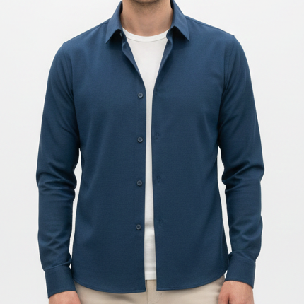 Men’s Premium Teal Formal Shirt Classic Fit Long Sleeve Button-Down