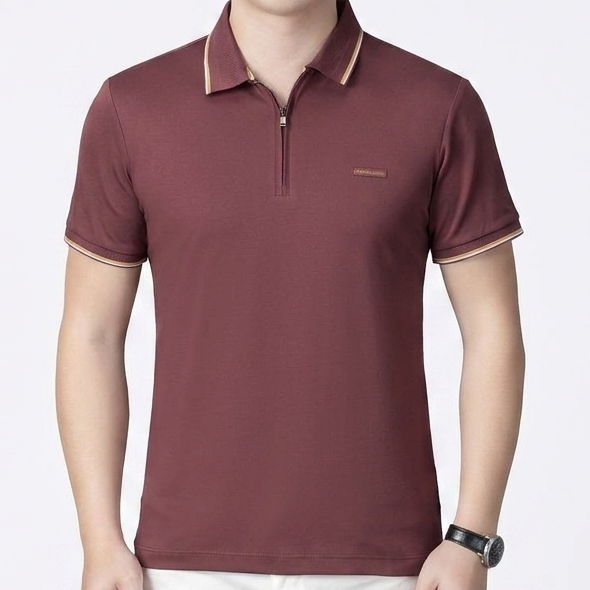 Premium Exclusive Branded  Half Zip Polo T-Shirt for Men