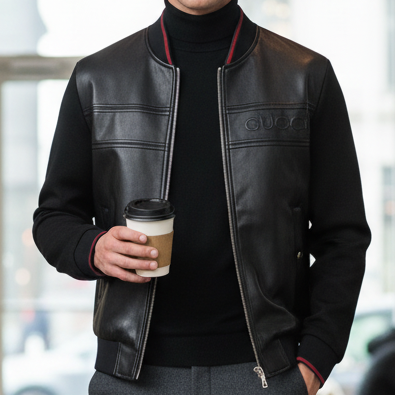 Luxury Stylish Black Leather Premium Jacket