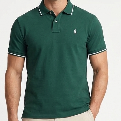 Branded Premium Dark Green Polo T-Shirt for Men