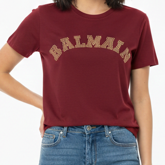 Women’s Maroon  Logo T-Shirt  Premium Casual Style