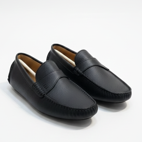 Men’s Premium Black Leather Loafers Classic Luxury Comfort Shoes