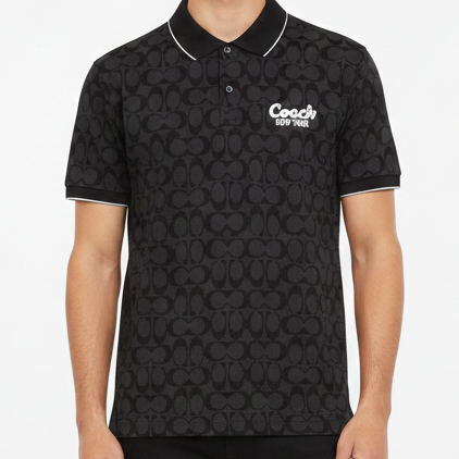 Luxury Signature Monogram Polo Shirt  Premium Designer Edition