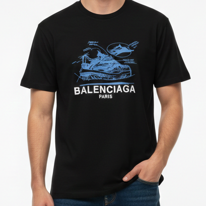 Premium Black Graphic Printed T-Shirt for Men