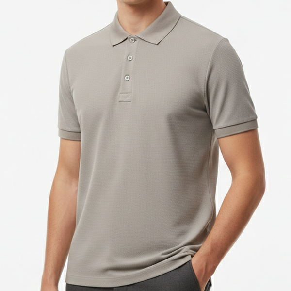Premium Textured Polo T-Shirt for Men  Classic Smart Casual Wear