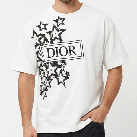 Premium Star Print Designer Style Drop Shoulder  T-Shirt