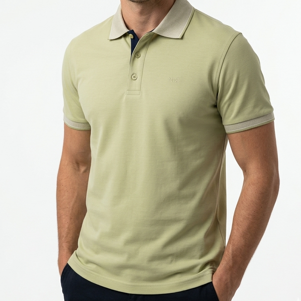 Men’s Premium Light Olive Polo T-Shirt | Smart Casual Classic Fit
