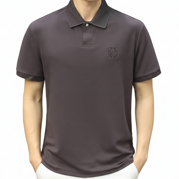 Men’s Premium Textured Polo T-Shirt Classic Collar Casual Wear