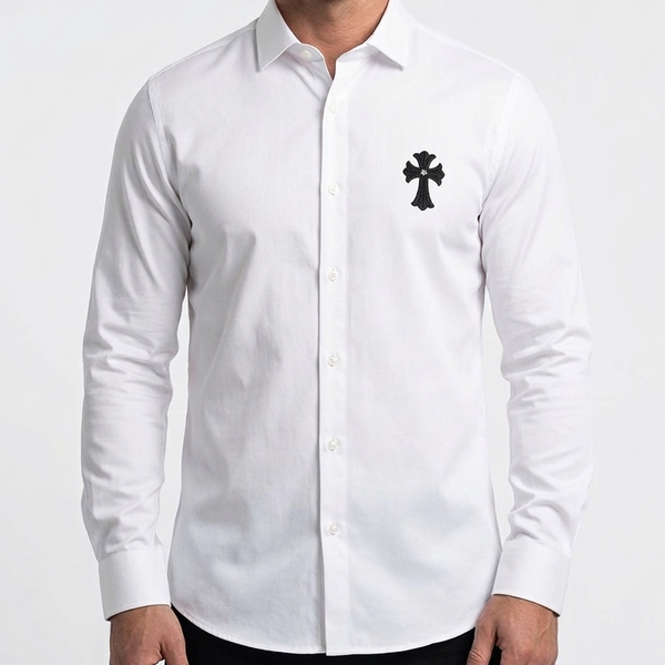 Premium Cross Logo Classic Formal Shirt for Men