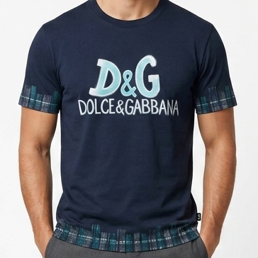 Premium Navy Blue Graphic Casual T-Shirt for Men