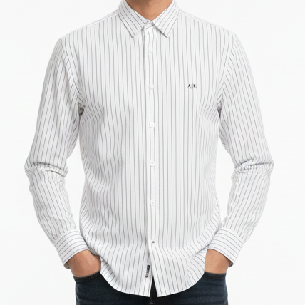 Premium Men’s Classic Striped Formal Shirt