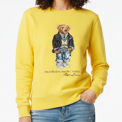 Premium  Yellow Bear Sweatshirt  Stylish Casual Wear