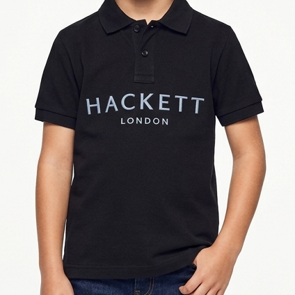 Premium  Kids Black Polo T-Shirt Stylish & Comfortable Casual Wear