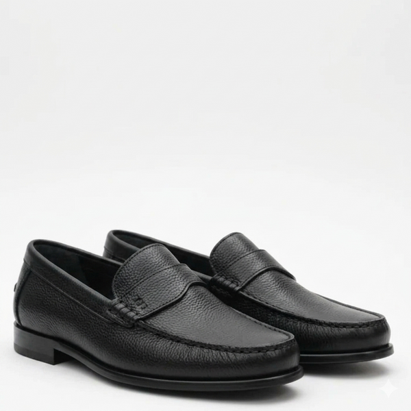 Premium Black Leather Loafers Classic Comfort Stylish Shoes