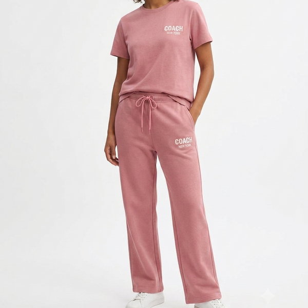 Premium Coordinated black T-shirt and track pant set For Women