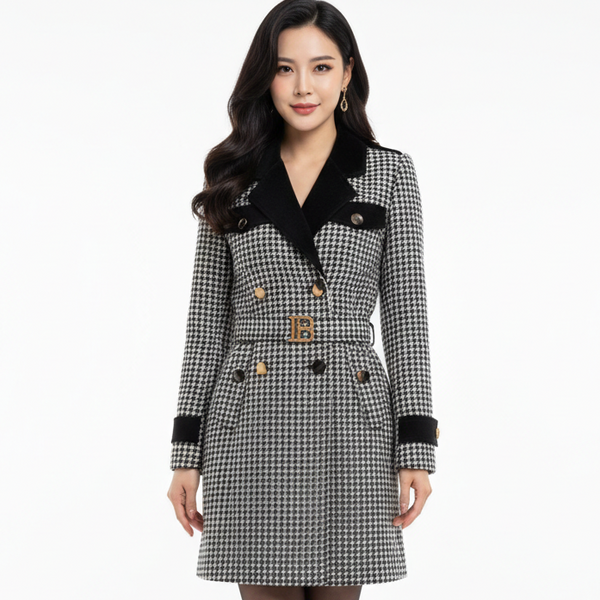 Logo Luxe Trendy Women's All-Over Printed Coat