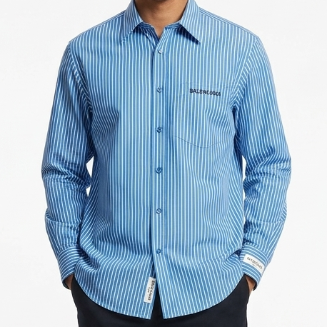 Men’s Premium Striped Formal Shirts  Stylish Red & Blue Designer Collection