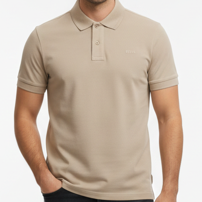 Classic Beige Polo T-Shirt  Premium Everyday Elegance