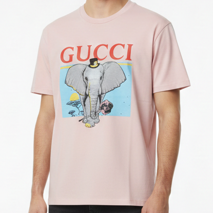 Luxury Imported Pink Elephant Graphic T-Shirt