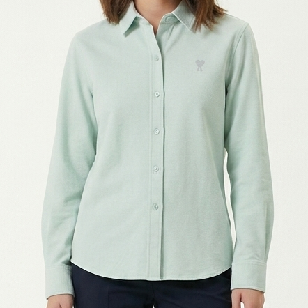 Premium Imported Embroidered Logo Button-Down Shirt for Women