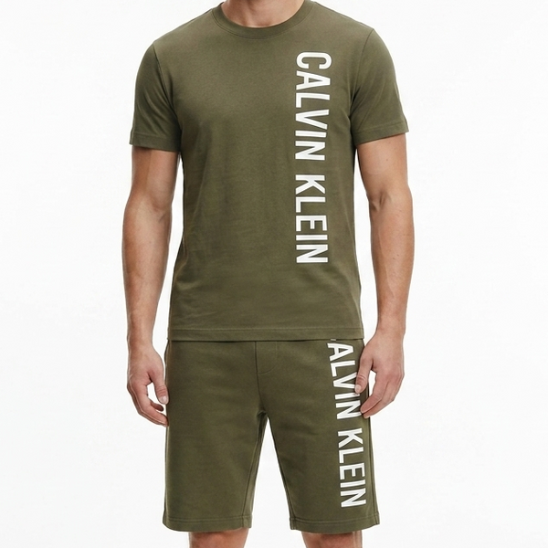 Olive Green Premium Co-Ord T-Shirt & Shorts Set