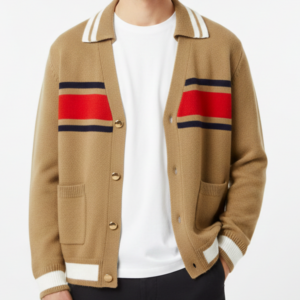 Luxury Imported Contrast Cardigan