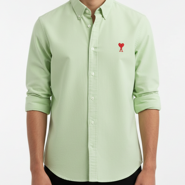 Exclusive Embroidered  Logo Button Dorn Collar Branded Shirt