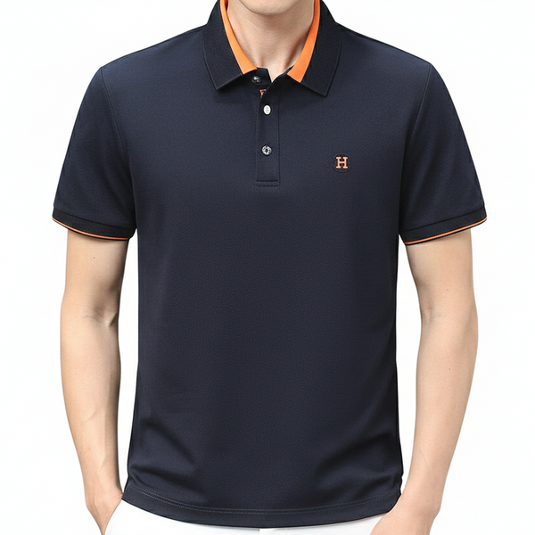 Men’s Polo T-Shirt Contrast Trim Premium Short Sleeve Style