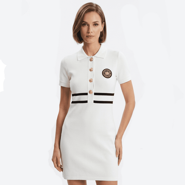 Elegant Designer Polo Dress  Chic & Sophisticated Look