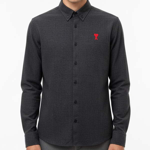 Premium Shirt with Heart Embroidery  Logo
