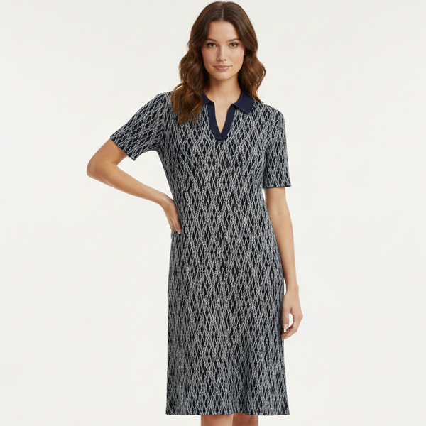Women’s Elegant Blue Printed Dress