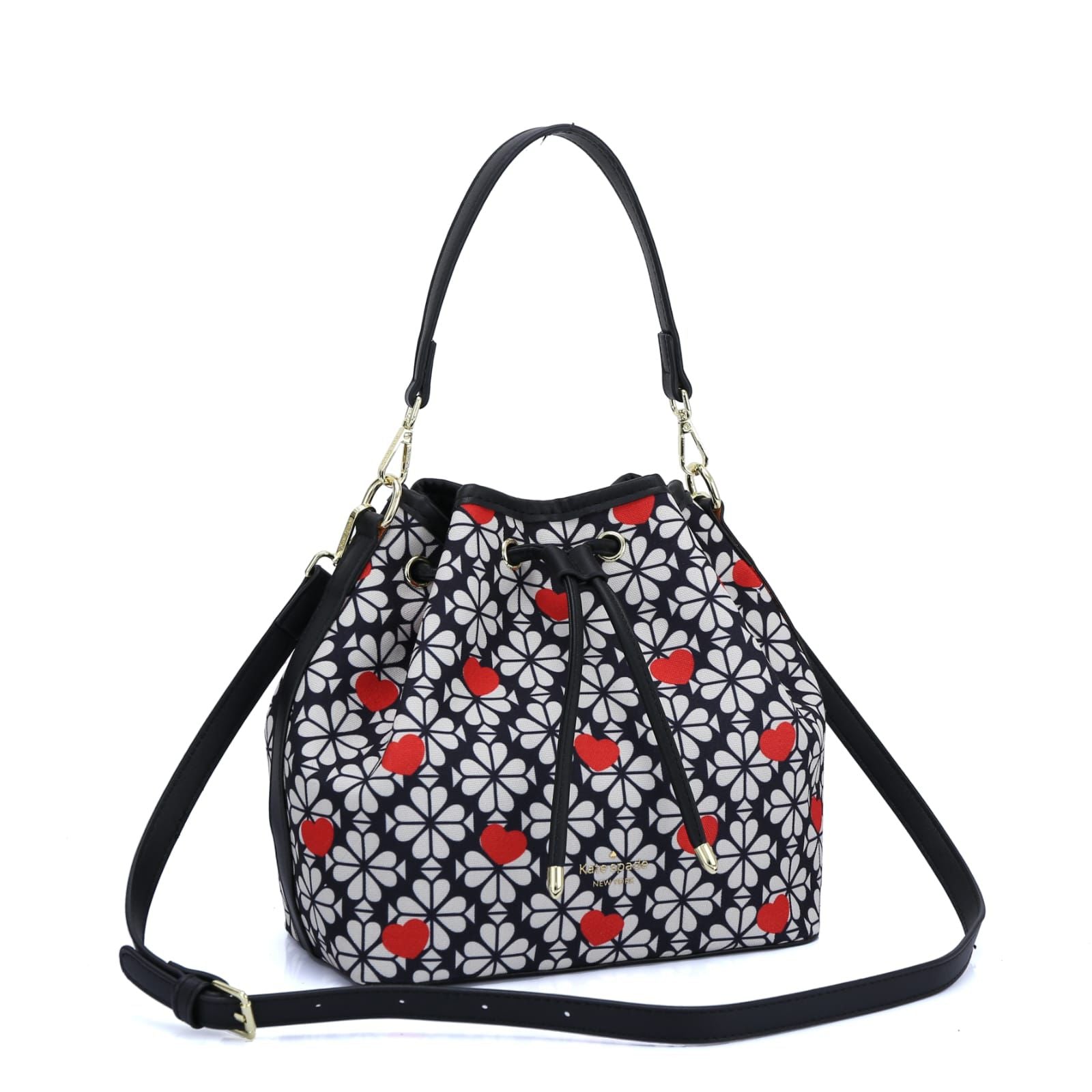 Spade Flower Jacquard Hearts Medium Bucket Bag – Yard of Deals