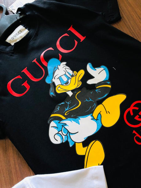 Printed Donald Duck  With Brand  Signature Kids T-shirt