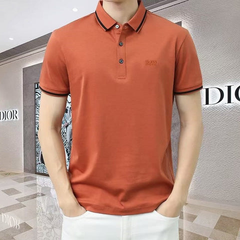 Luxury Trendy Polo Collar  Shirt With Branded Embroidery Logo
