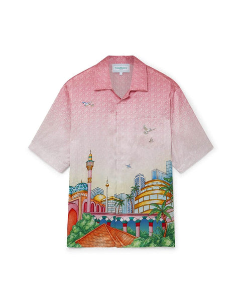 Morning City View Drop Shoulder  Shirt