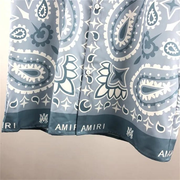 Premium Blue Tapestry Bandana Shirt